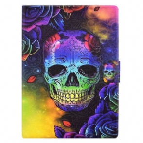 Folio-hoesje Samsung Galaxy Tab S11 Telefoonhoesje Kleurrijke Schedel