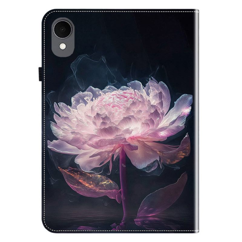 Folio-hoesje Samsung Galaxy Tab S11 Telefoonhoesje Paarse Pioenroos