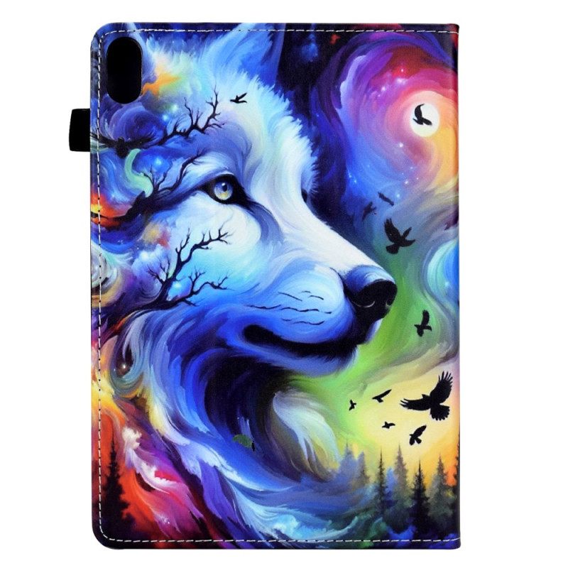 Folio-hoesje Samsung Galaxy Tab S11 Telefoonhoesje Wolf In De Sterren