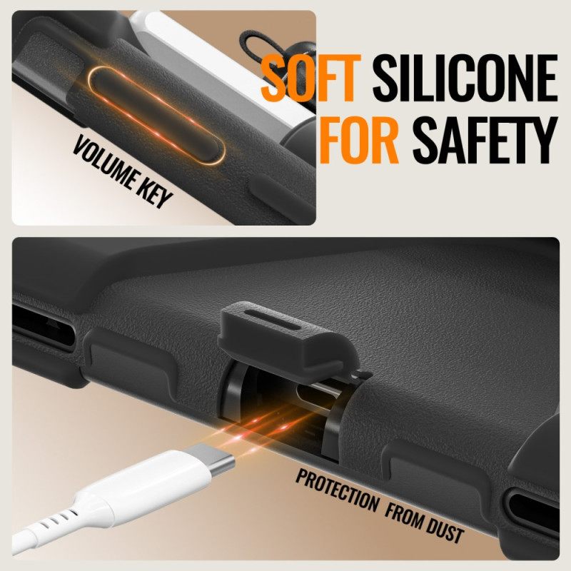 Hoesje Samsung Galaxy Tab S11 Drievoudige Bescherming Met Ringhouder Bescherming Hoesje