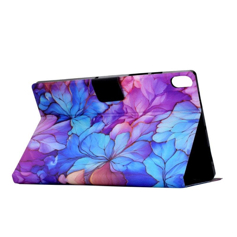 Leren Hoesje Samsung Galaxy Tab S11 Bloemenpatroon Bescherming Hoesje