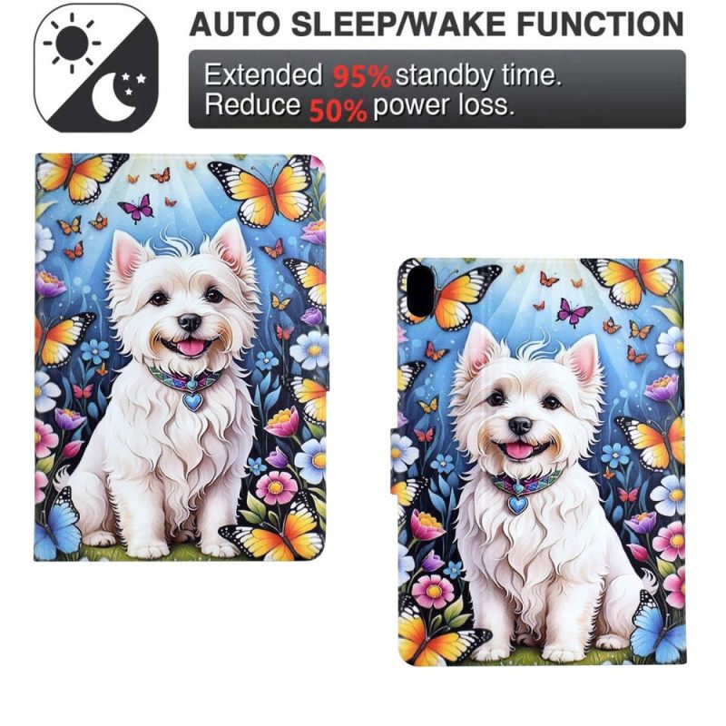 Leren Hoesje Samsung Galaxy Tab S11 Hond Bescherming Hoesje