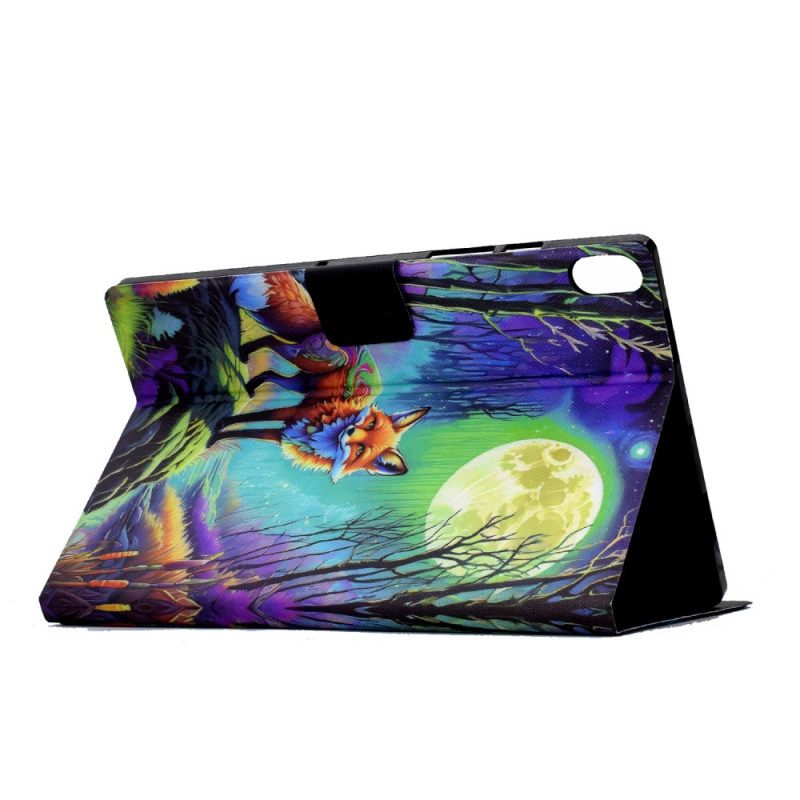 Leren Hoesje Samsung Galaxy Tab S11 Vos In Het Maanlicht Bescherming Hoesje