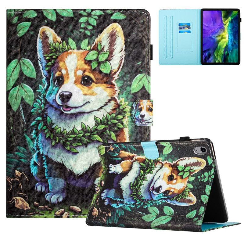 Leren Hoesje Voor Samsung Galaxy Tab S11 Corgi