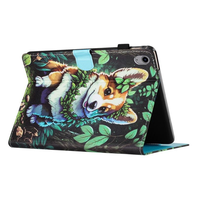 Leren Hoesje Voor Samsung Galaxy Tab S11 Corgi