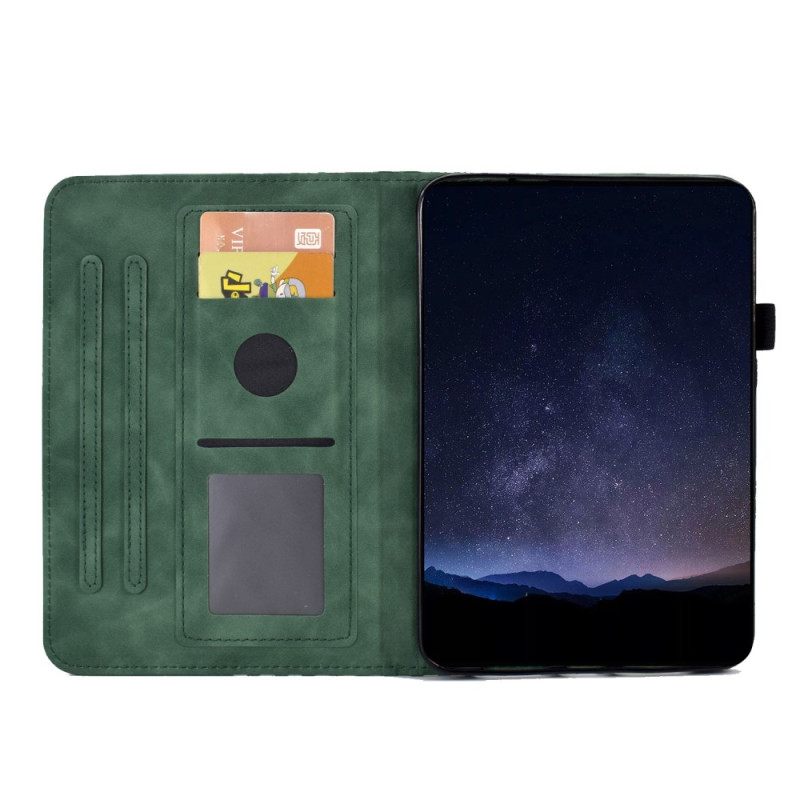 Leren Hoesje Voor Samsung Galaxy Tab S11 Suède Randeffect