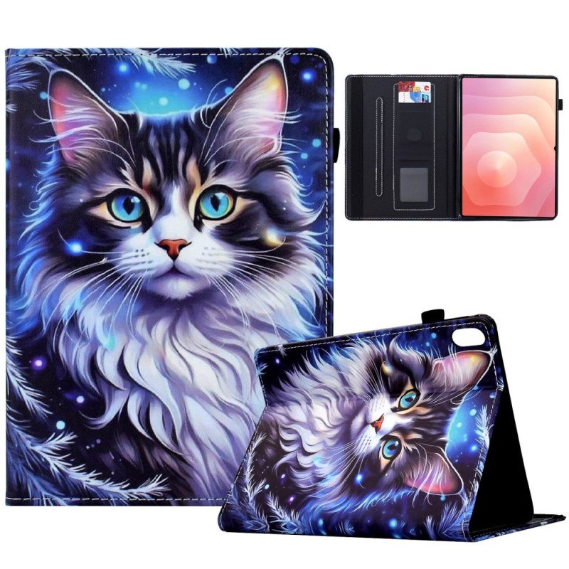 Leren Hoesje Voor Samsung Galaxy Tab S11 Winterkat