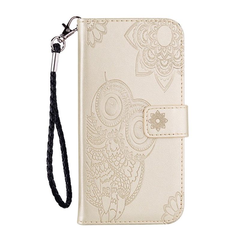 Folio-hoesje voor Xiaomi Redmi Note 9 Uil Met Reliëf