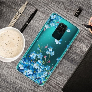 Hoesje voor Xiaomi Redmi Note 9 Anti-fall Blauwe Bloemen