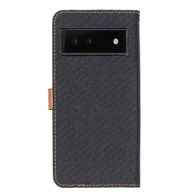 Folio-hoesje voor Google Pixel 6 Pro Anti-fall Canvaseffect Oxford