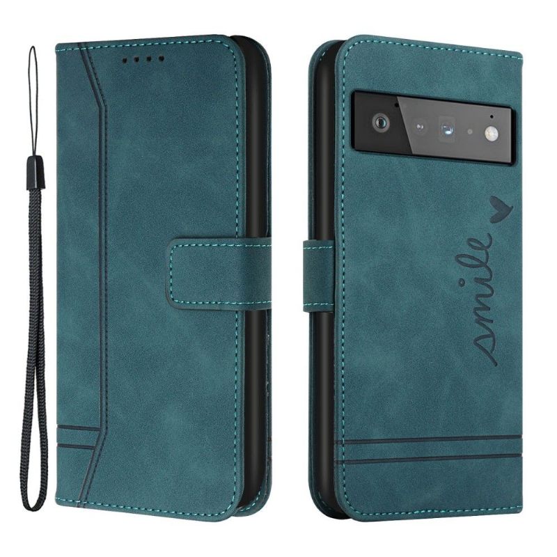 Folio-hoesje voor Google Pixel 6 Pro Anti-fall Lachlijnen