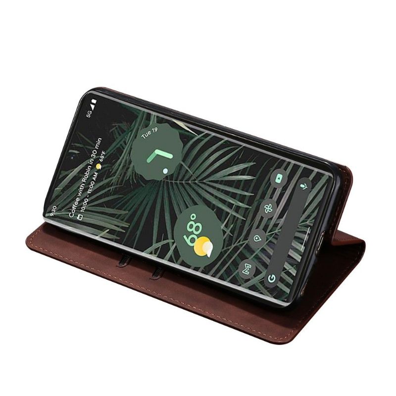 Folio-hoesje voor Google Pixel 6 Pro Anti-fall Leah Premium
