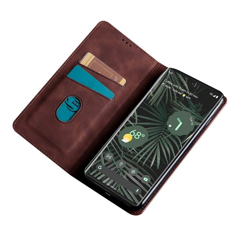 Folio-hoesje voor Google Pixel 6 Pro Anti-fall Leah Premium