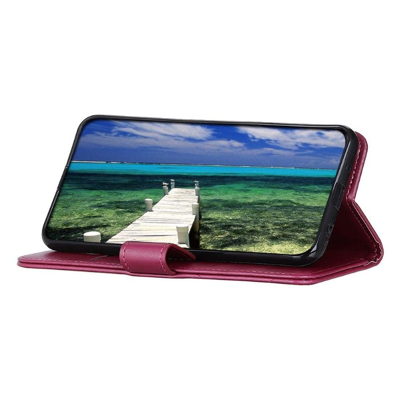 Folio-hoesje voor Google Pixel 6 Pro Faux Lederen Flap Met Klinknagel