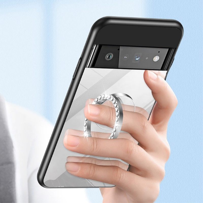 Hoesje voor Google Pixel 6 Pro Spiegeleffect Met Ring