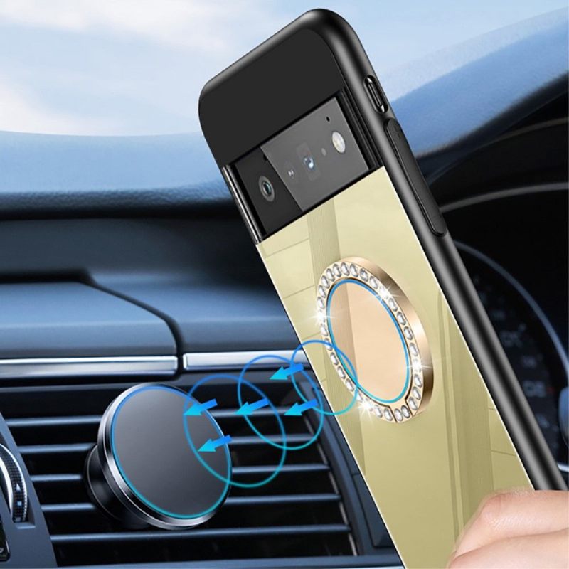 Hoesje voor Google Pixel 6 Pro Spiegeleffect Met Ring