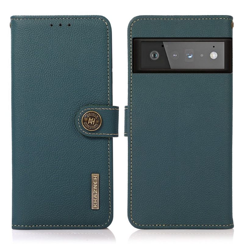 Leren Hoesje voor Google Pixel 6 Pro Khazneh Klassiek Leer