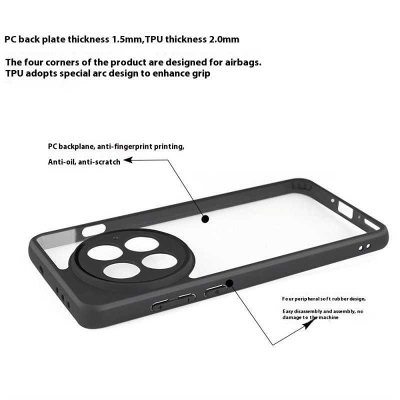 Case Hoesje Oneplus 13 Telefoonhoesje Hybride Zwarte Rand