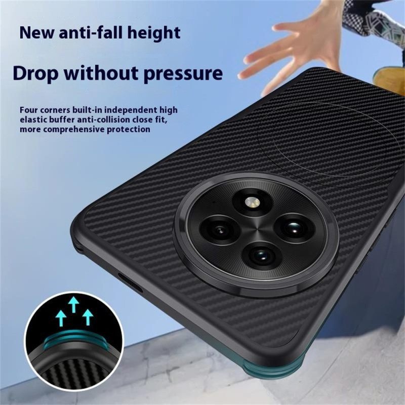 Cover Hoesje Oneplus 13 Telefoonhoesje Koolstofvezel Textuur Magsafe Compatibel