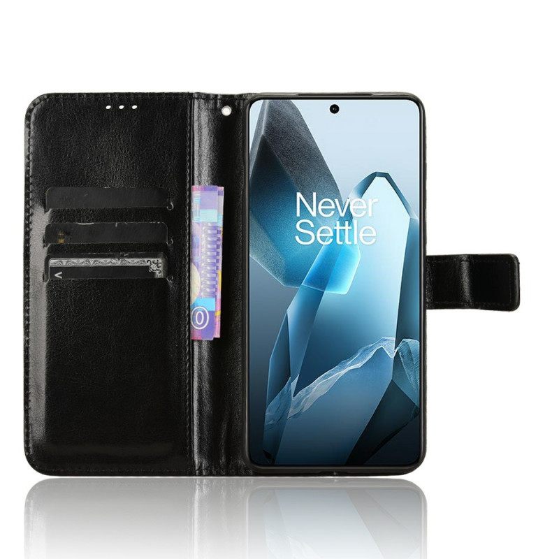 Flip Case Leren Oneplus 13 Opvallend Imitatieleer