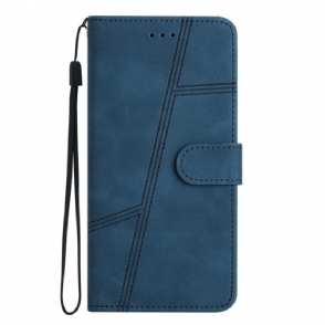 Flip Case Leren Oneplus 13 Strepen En Stippen