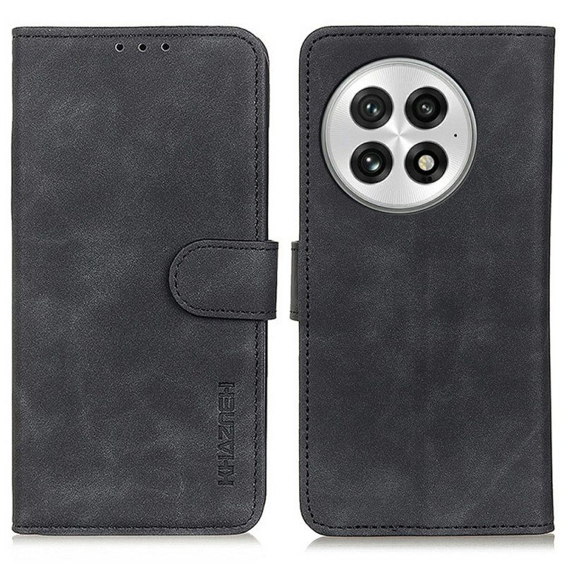 Flip Case Leren Oneplus 13 Suède-effect Khazneh