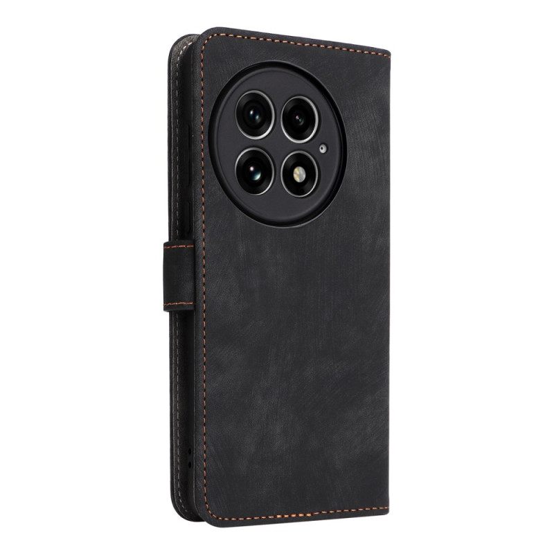 Flip Case Leren Oneplus 13 Suède-effect Met Rfid-bescherming