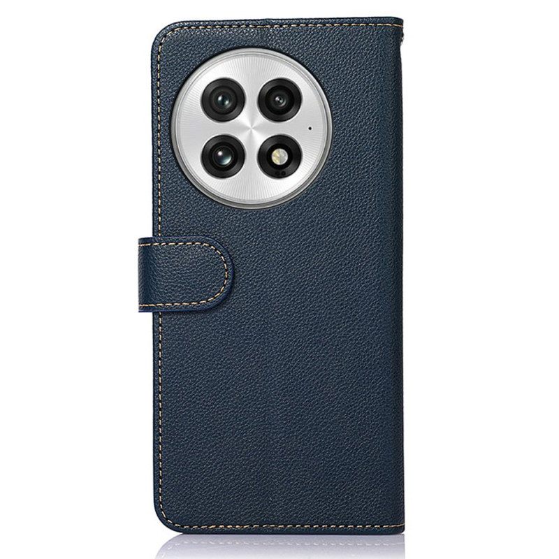 Flip Case Leren Oneplus 13 Tweekleurig Khazneh