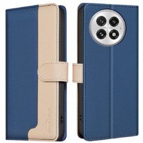 Flip Case Leren Oneplus 13 Tweekleurig Met Rfid-blokkering Binfen Color