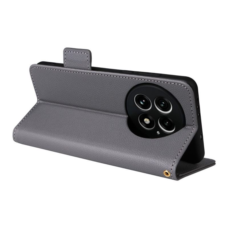 Folio-hoesje Oneplus 13 Telefoonhoesje Kunstleer Met Textuur En Bandje