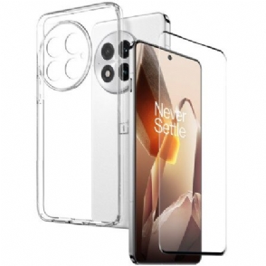 Hoesje Oneplus 13 2-in-1 Transparant Met Schermbeschermer Van Gehard Glas Bescherming Hoesje