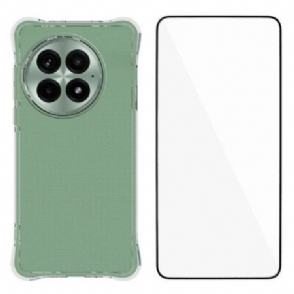 Hoesje Oneplus 13 Verstevigd Transparant Met Schermbeschermer Van Gehard Glas Bescherming Hoesje