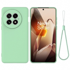 Hoesje Oneplus 13 Vloeibare Siliconen Met Bandje Bescherming Hoesje