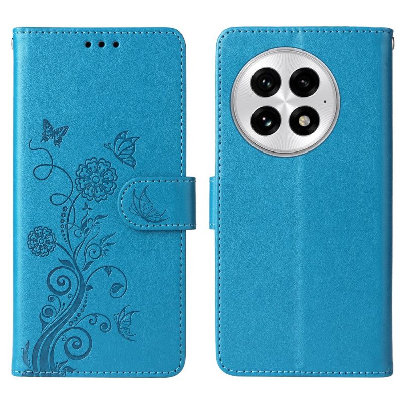 Leren Hoesje Oneplus 13 Bloemen