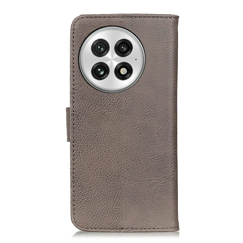 Leren Hoesje Oneplus 13 Khazneh Vintage Leer Bescherming Hoesje