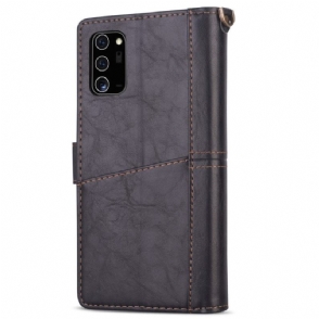 Folio-hoesje voor Samsung Galaxy Note 20 Ultra Anti-fall Retro Stijl Multi Compartimenten