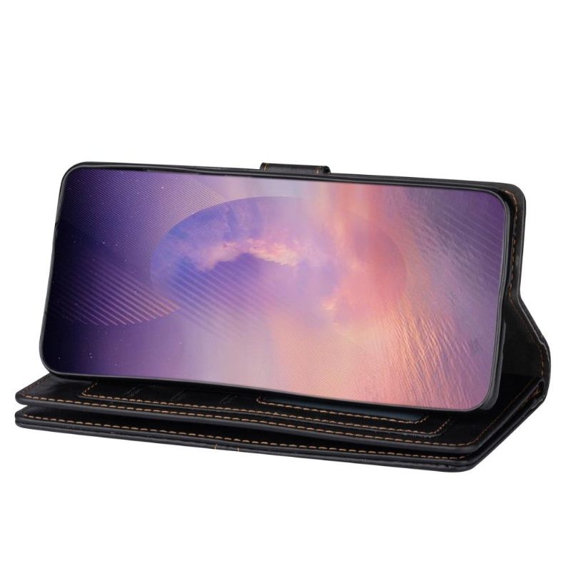 Folio-hoesje voor Samsung Galaxy Note 20 Ultra Anti-fall Retro Stijl Multi Compartimenten