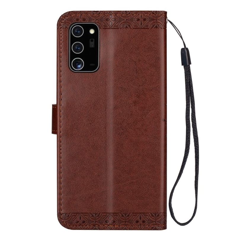 Folio-hoesje voor Samsung Galaxy Note 20 Ultra Met Ketting Mandala Met Leereffect
