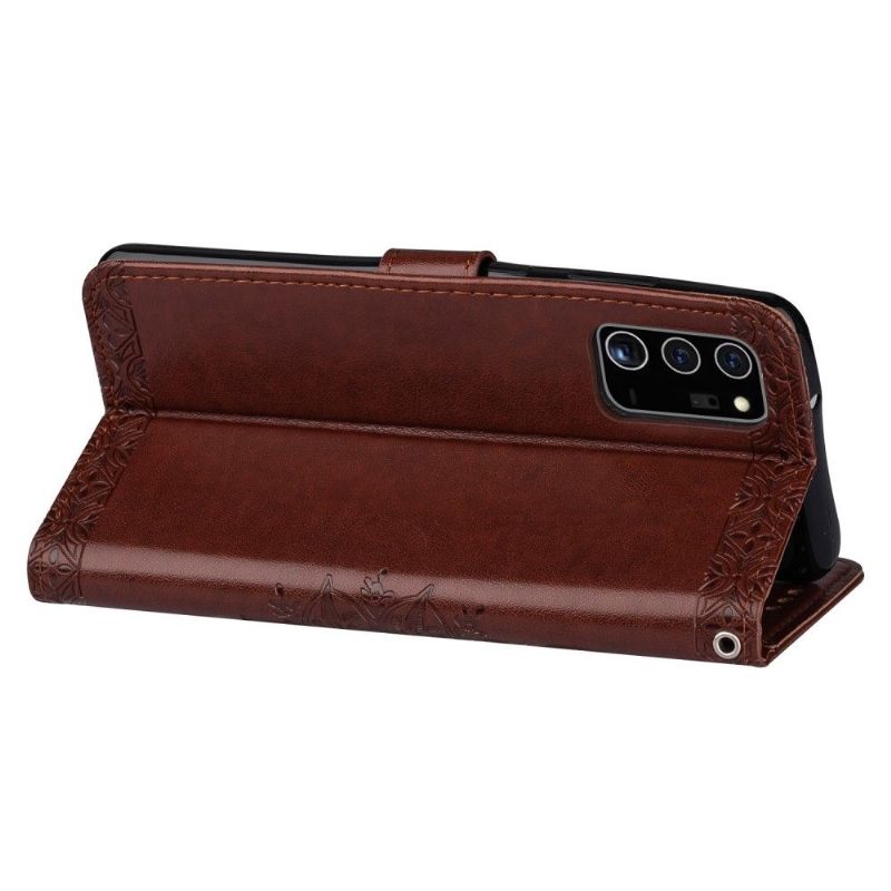 Folio-hoesje voor Samsung Galaxy Note 20 Ultra Met Ketting Mandala Met Leereffect