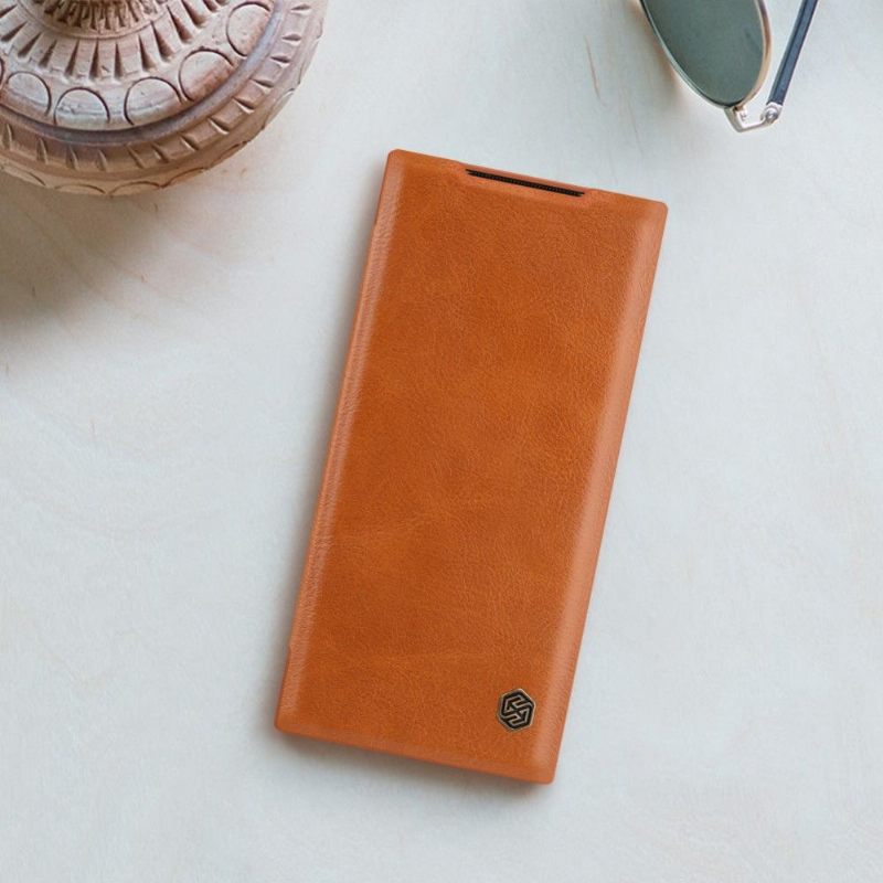 Folio-hoesje voor Samsung Galaxy Note 20 Ultra Qin Ledereffect - Havana