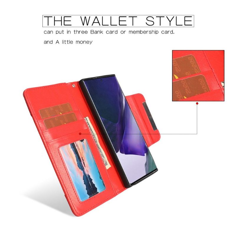 Hoesje Folio-hoesje voor Samsung Galaxy Note 20 Ultra Klassiek Kunstleer