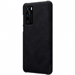 Folio-hoesje voor Huawei P40 Qin Serie Nillkin Kunstleer