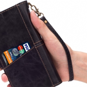 Folio-hoesje voor Huawei P40 Retro Stijl Multi Compartimenten