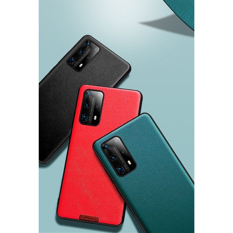 Hoesje voor Huawei P40 Anti-fall Kleur Stijl Leer Effect