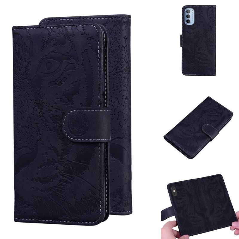 Case voor Motorola Moto G31 / Moto G41 Tijger Met Reliëf