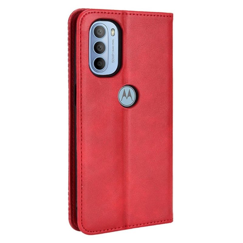 Cover voor Motorola Moto G31 / Moto G41 Leer In Cirénius-stijl