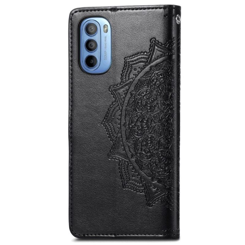 Flip Case voor Motorola Moto G31 / Moto G41 Mandala-reliëf In Kunstleer