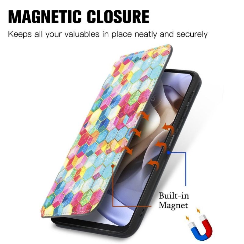 Folio-hoesje voor Motorola Moto G31 / Moto G41 3d-kubus