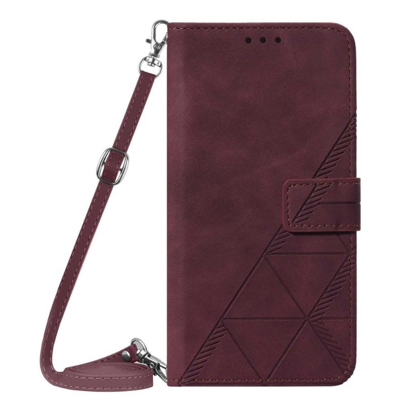 Folio-hoesje voor Motorola Moto G31 / Moto G41 Anti-fall Geometrisch Ontwerp Met Riem