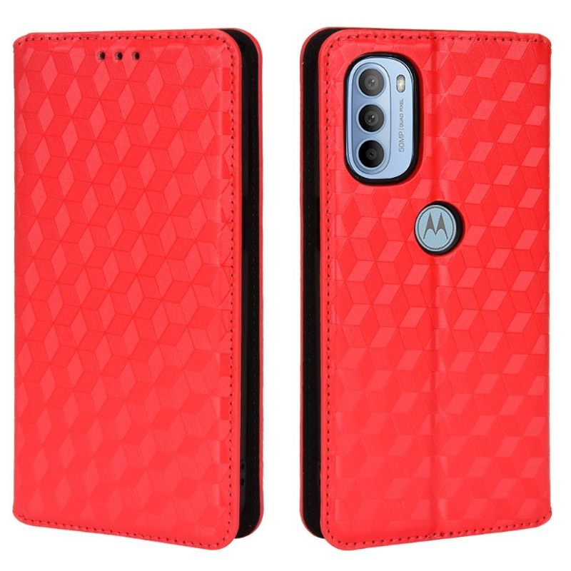 Folio-hoesje voor Motorola Moto G31 / Moto G41 Anti-fall Ontwerpgeometrie